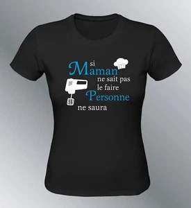 Personalisiertes Damen T-Shirt SI MAMA Muttertag Humor Mutter Kuchen Küche - Bild 1 von 3