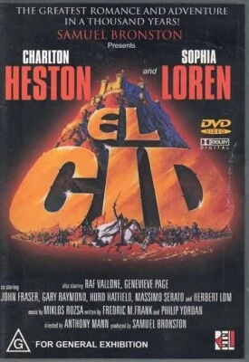 EL CID DVD Charlton Heston, Sophia Loren, Genevieve Page -  Region 4 - Image 1 of 3