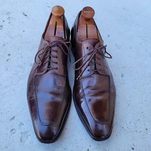 Santoni braun Leder Derby Größe 10 D HERREN US - Bild 1 von 9