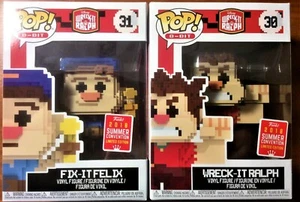 MINT - Funko Pop! Disney Wreck It Ralph & Fix It Felix 8-BIT SDCC 2018 Exclusive - Picture 1 of 5