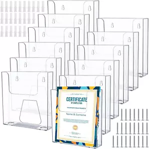 12 Pack Brochure Holder Wall Mount 6 X 9 Inches Acrylic Literature Brochure Hold - Picture 1 of 12
