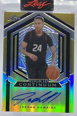 💥JORDAN HAWKINS AUTO 2023💥LEAF METAL ROOKIE CONTINUUM AUTO💥RC SP LE #11/31🔥 - Image 1 of 4