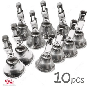 10 Stück Angeln Liberty Bells Alarm Adler Klemme Clips Köder Köder Bissanzeiger NEU - Bild 1 von 6