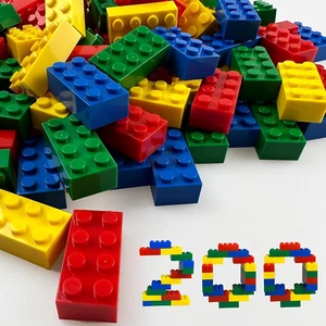 200 Piece Classic Building Bricks, 2X4 Bulk Bricks STEM Creative Building Toys, - Picture 1 of 16