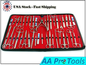 76 PC US MILITARY FIELD MINOR SURGERY SURGICAL VETERINARY DENTAL INSTRUMENTS KIT - Picture 1 of 3