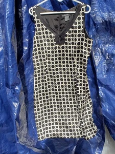 Dressbarn Size 12 Black And White Sleeveless Formal Dress - Picture 1 of 10