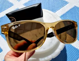 Occhiali da sole Ray Ban 'RB 2143 970 Wayfarer II' nero/marrone cristallo Italia ***RARI - Foto 1 di 13