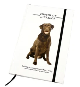Labrador Schokolade Geschenk - Hardcover Notizbuch 8,5 x 6" matt laminiert Notizbuch - Bild 1 von 3