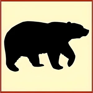 STENCIL ORSO DI CAMPAGNA, orso di campagna, foresta della fauna selvatica - Lo stencil artistico - Foto 1 di 6
