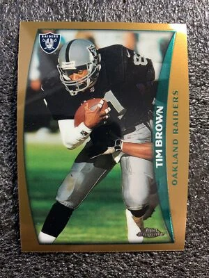 1998 Topps Chrome Football Base Card #132 Tim Brown Oakland Raiders - Image 1 of 2