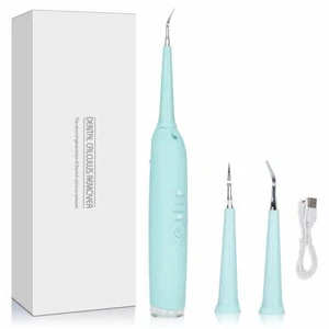 Electric Dental Calculus Remover 3 Modes Vibration USB Rechargeable 2 Clean Head - Picture 1 of 10