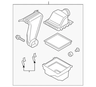 Conjunto de carcasa de filtro de aire original Ford Lincoln Navigator 2015-2023 JL3Z-9600-B Foto 1 de 2