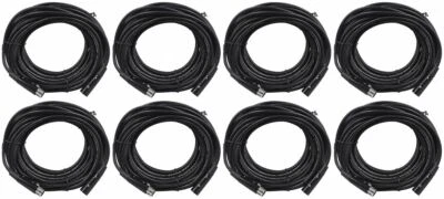 8 Rockville RDX5M50 50' 5-Pin Male-Female DMX Lighting Cables 100% Copper - Image 1 of 2