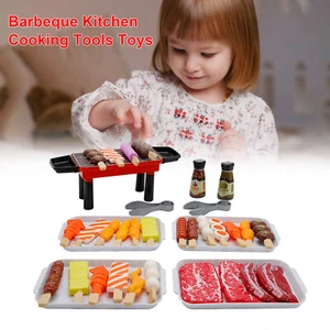 BBQ Pretend Play Food Toy Grill Set Barbeque Kitchen Cooking Tools Toys US - Picture 1 of 12
