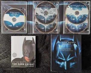 The Dark Knight Trilogy (Blu-ray, 2012, 5-Disc set, Limited Edition) w/Book VG  - Picture 1 of 8