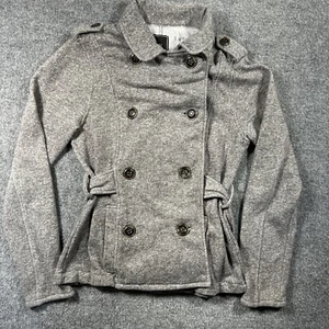 Women's OBEY Propaganda Gray Double Breasted Peacoat (Medium, 8) Gorpcore - Picture 1 of 6