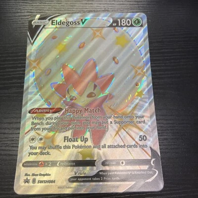 Pokemon Shiny Eldegoss V SWSH084 Black Star Promo Jumbo Oversized TCG Card  - Image 1 of 2