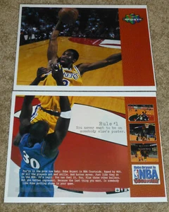 1998 NBA Courtside, Vintage 2-Page Print Ad/Poster, N64 Nintendo 64, Kobe Bryant - Picture 1 of 1