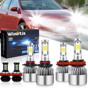 For Acura ILX 2013-2015 Front LED Headlights High-Low Beam + FogLight Bulbs Kit - Picture 1 of 10