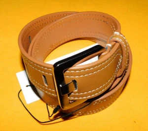 DAMEN VERONICA BEARD HERGESTELLT IN ITALIEN HELLBRAUN ECHTLEDER NEU MIT ETIKETT GÜRTEL GRÖSSE L. - Bild 1 von 7