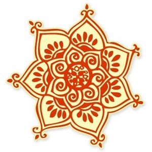 Henna Tattoo Design Orange Car Vinyl Sticker - SELECT SIZE