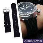 20Mm/22Mm Silicone Rubber Diver Watch Strap Band Fit For Seiko Omega Oris Add
