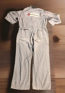 Walls Master Made 80s Coveralls Halliburton Gray Workwear VTG - Picture 1 of 10
