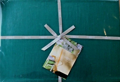 LIBECO~Belgium~Linen blend~61 x 98 in~Tablecloth~Irish~Christmas~ Green~NWT - Image 1 of 4