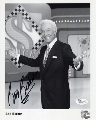 BOB BARKER HAND SIGNED 8x10 PHOTO      BEST POSE     PRICE IS RIGHT HOST     JSA Cover