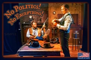 WORLDS GREATEST SIGNS! NO POLITICS! ALL WEATHER METAL 8"X12" MAN CAVE BAR SALOON - Picture 1 of 2