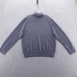 GAP Mens Merino Wool Turtle Neck Long Sleeve Sweater XL Charcoal Gray Pullover - Picture 1 of 13