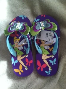 Disney's - Kinder Tinker Bell Flip Flops - Jugend Größe 9/10 - BRANDNEU mit Etikett - Bild 1 von 1