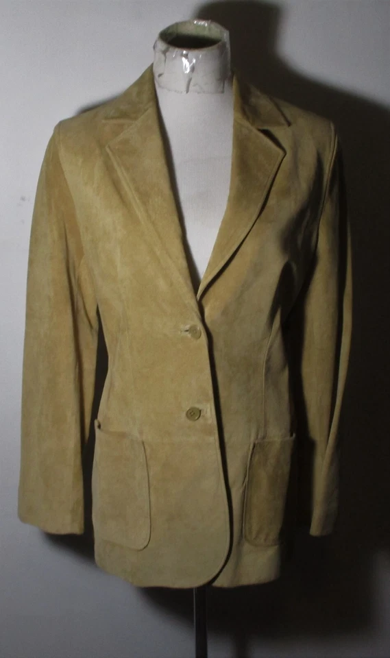 Leather LORD & TAYLOR Tan 100% Leather Jacket Size 10 - Image 1 of 4