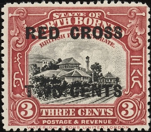 Borneo del Norte, 1916. Cruz Roja Semipostal B16, Como Nueva Foto 1 de 1