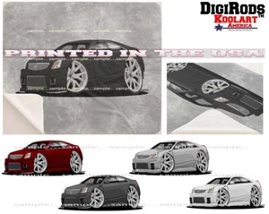 Cadillac CTS Luxury Coupe Cartoon Car DigiRods Sherpa Fleece Throw Blanket  - Picture 1 of 6