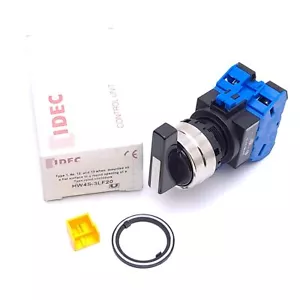 IDEC HW4S-3LF20 Selector Switch, 3-Position, Maintained, 2 NO, ø22mm Mounting - Picture 1 of 6