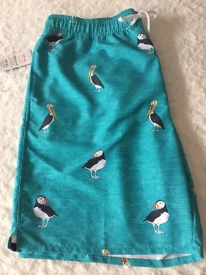 Old Navy Birds Printed Turquoise Mens Swim Short Pants Trunks Size XXL - Image 1 of 4