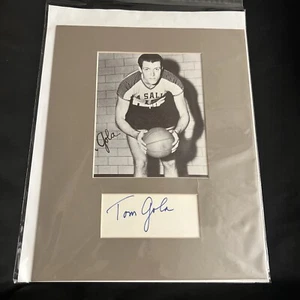🤩Tom Gola HOF Autographed/Signed Photo & 3x5 Index Card Matted As Pictures 🏀 - Picture 1 of 7