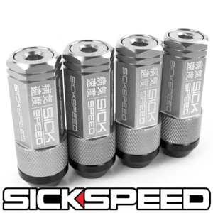 SICKSPEED 4PC POLISHED CAPPED ALUMINUM 50MM 3 PC LUG NUTS 10X1.25 UTV N33 - Bild 1 von 1