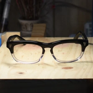 Herren Retro Blackcrystal Brille Japan Handgefertigte Acetat Brille Schwarz Brille - Bild 1 von 7