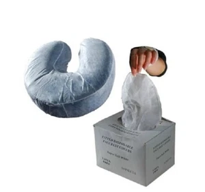 Disposable Spa Massage Table Fitted Crescent Face Head Rest Cushion Cover - Picture 1 of 2