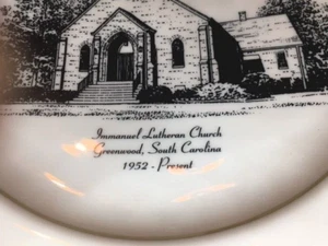 Greenwood SC Immanuel Lutheran Church Plate Centennial 1902-2002 - Picture 1 of 5