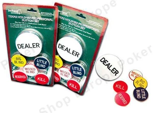 TEXAS HOLDEM POKERSTÖPFE BLINDS DEALER KNOPFBLIND - Bild 1 von 1