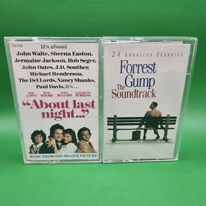 Vintage Cassette Lot About Last Night Soundtrack & Forrest Gump Soundtrack - Picture 1 of 12