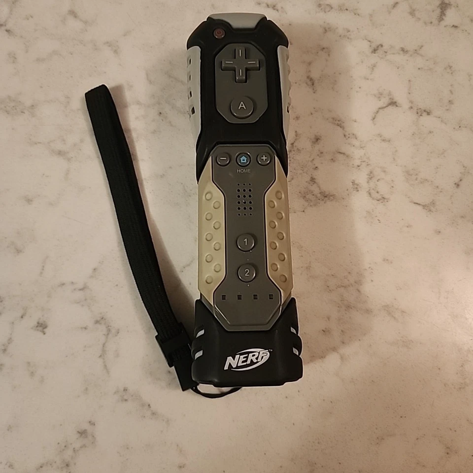 RARE NERF WII REMOTE CONTROLLER ***TESTED AND WORKS *** Black - Image 1 of 4