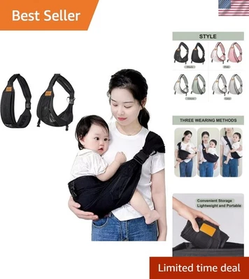 Cómodo portabebés ajustable para recién nacidos (negro, malla, 0-45 libras) Foto 1 de 4