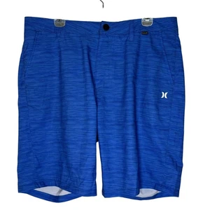 Hurley Hybrid Walk Shorts 36 Blu Asciugatura Rapida Nuoto Stile Chino Uomo NUOVO - Foto 1 di 6