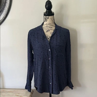 Camisa para mujer Equipment 100 % seda estampado de estrellas abotonada talla XS Foto 1 de 4