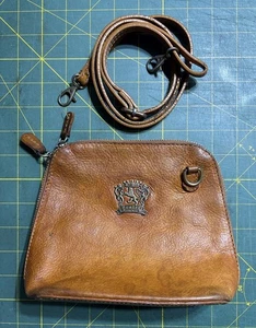 Pratesi Firenze kleine braune Leder Umhängetasche Crossbody - Bild 1 von 21