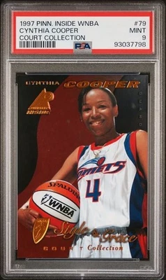 1997 Pinnacle WNBA Court Collection Cynthia Cooper #79 PSA 9 Houston Comets - Image 1 of 2